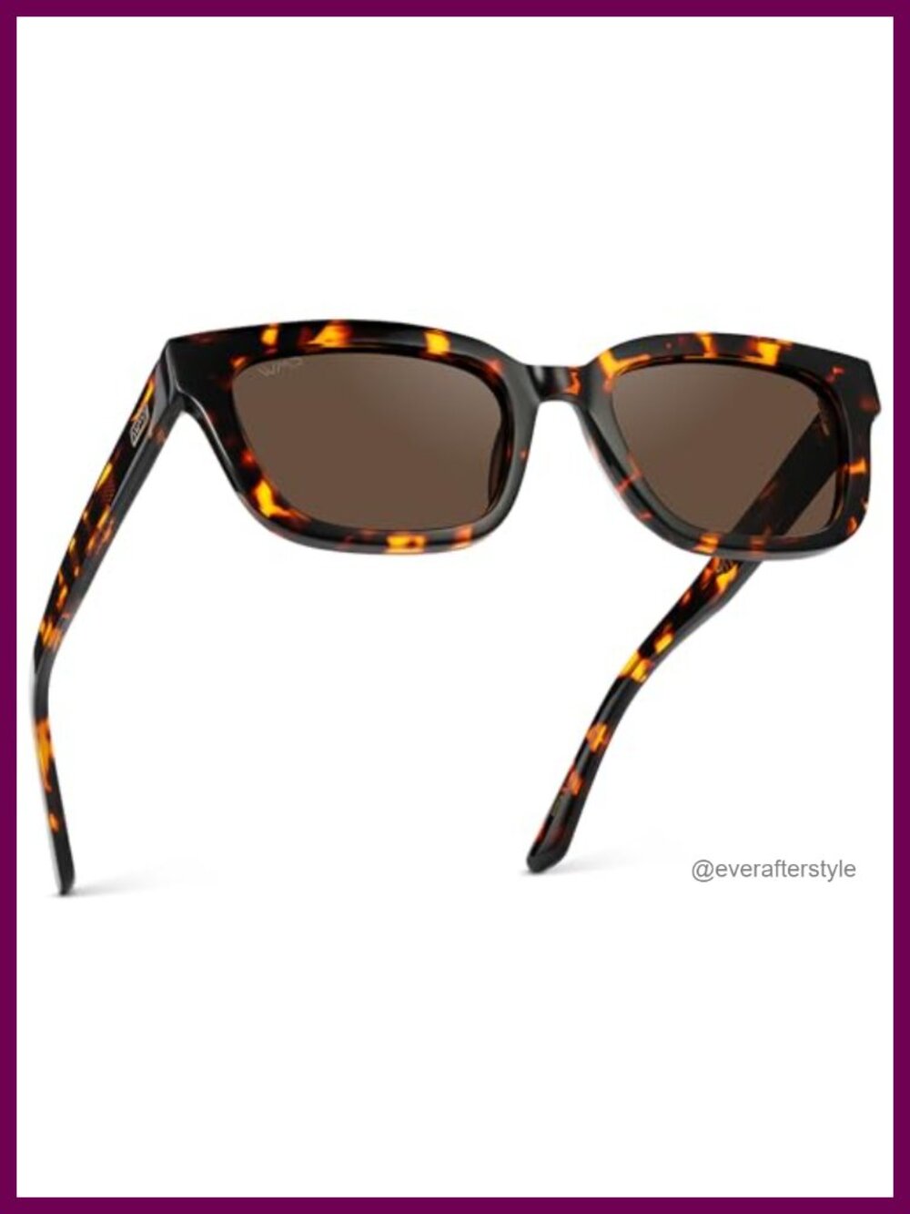 Polarized Rectangular Sunglasses Acetate Frame UV Protection